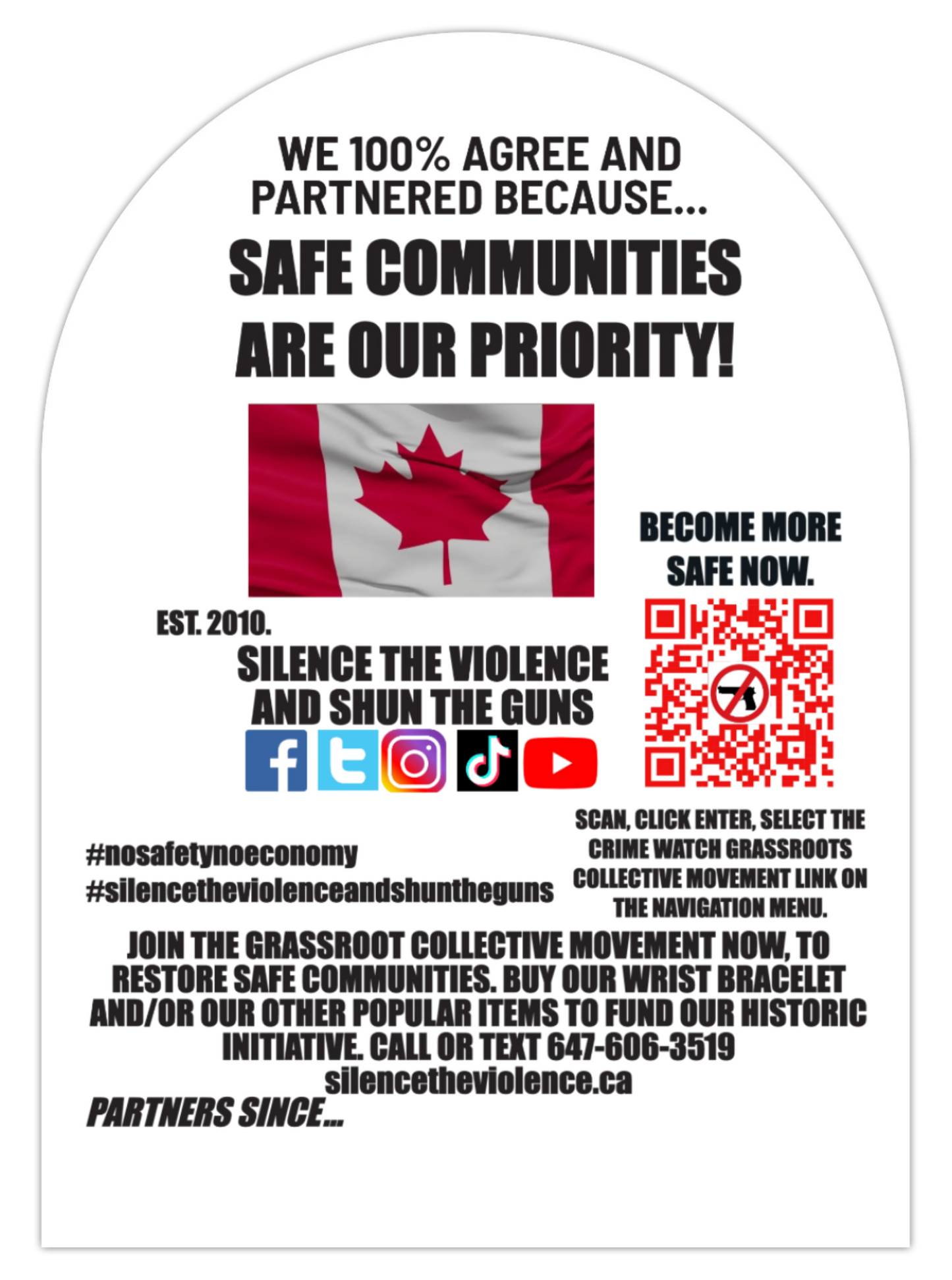 THE SAFE COMMUNITIES CONSUMER GRASSROOTS COLLECTIVE MOVEMENT (ONE-TIME TRIAL)