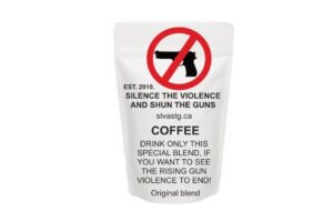 SILENCE THE VIOLENCE AND SHUN THE GUNS COFFEE