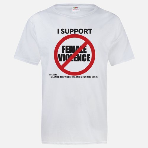 THE ANTI-VIOLENCE AGAINST FEMALES T-SHIRT