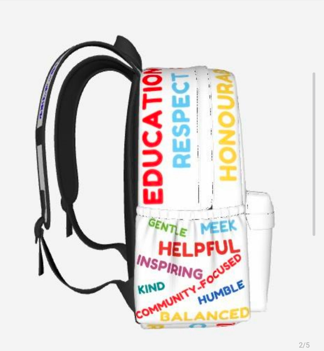 THE SILENCE THE VIOLENCE AND SHUN THE GUNS SCHOOL BACKPACK