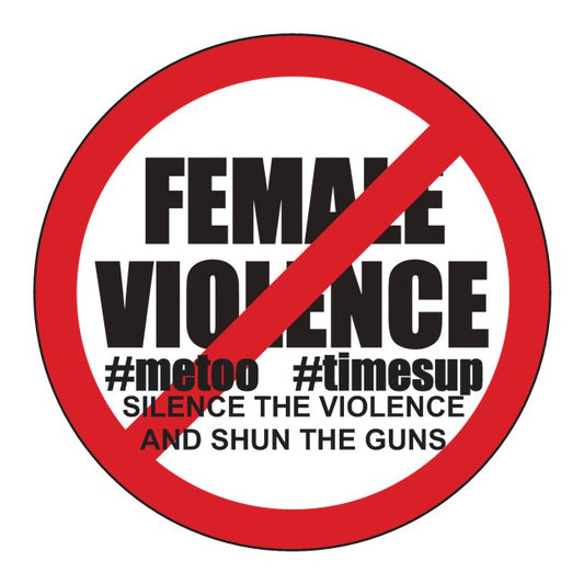 THE ANTI-VIOLENCE AGAINST FEMALES STICKER