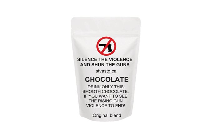 SILENCE THE VIOLENCE AND SHUN THE GUNS HOT CHOCOLATE