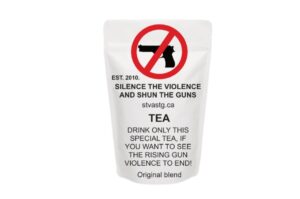 SILENCE THE VIOLENCE AND SHUN THE GUNS TEA