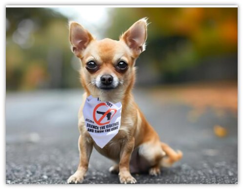 THE SILENCE THE VIOLENCE AND SHUN THE GUNS BANDANA FOR DOGS