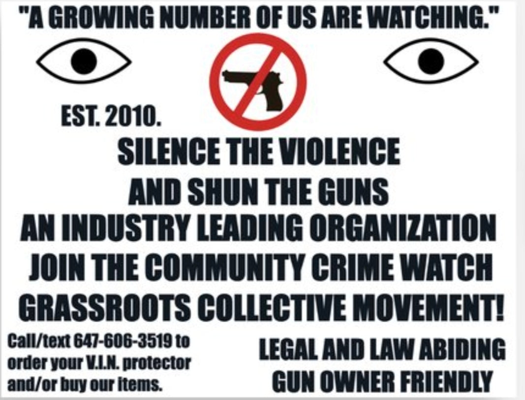 THE COMMUNITY CRIME WATCH GRASSROOTS COLLECTIVE MOVEMENT POSTCARD